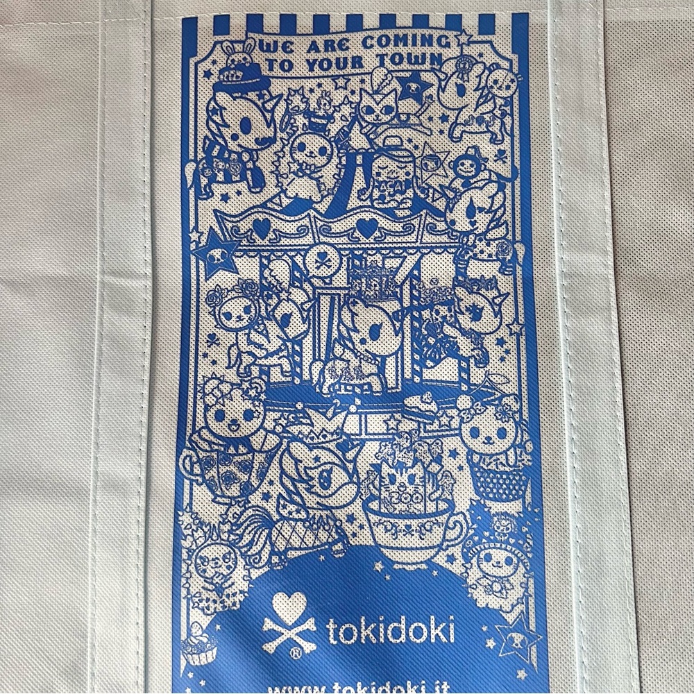 Tokidoki Spectacular Circus Lightweight Blue Reusable Shopper Tote Bag NEW